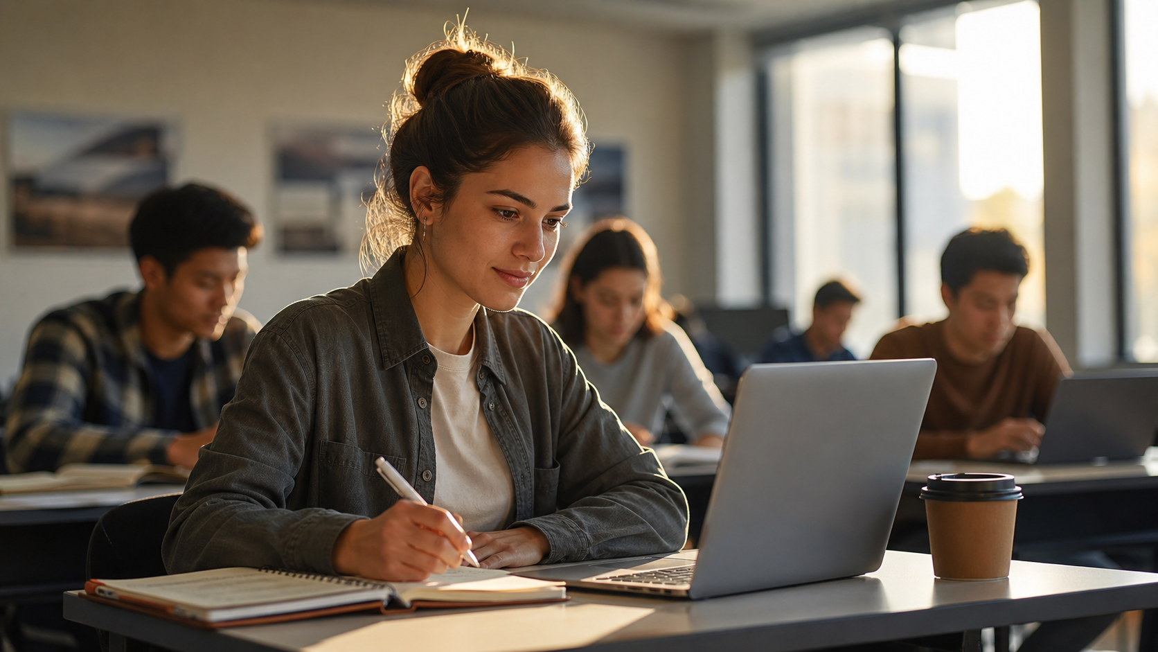Alumna estudiando